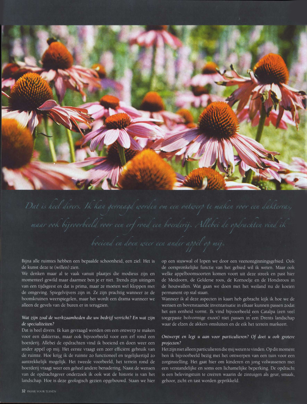 Ton Vissers Tuinontwerp publicatie in Passie voor Tuinen